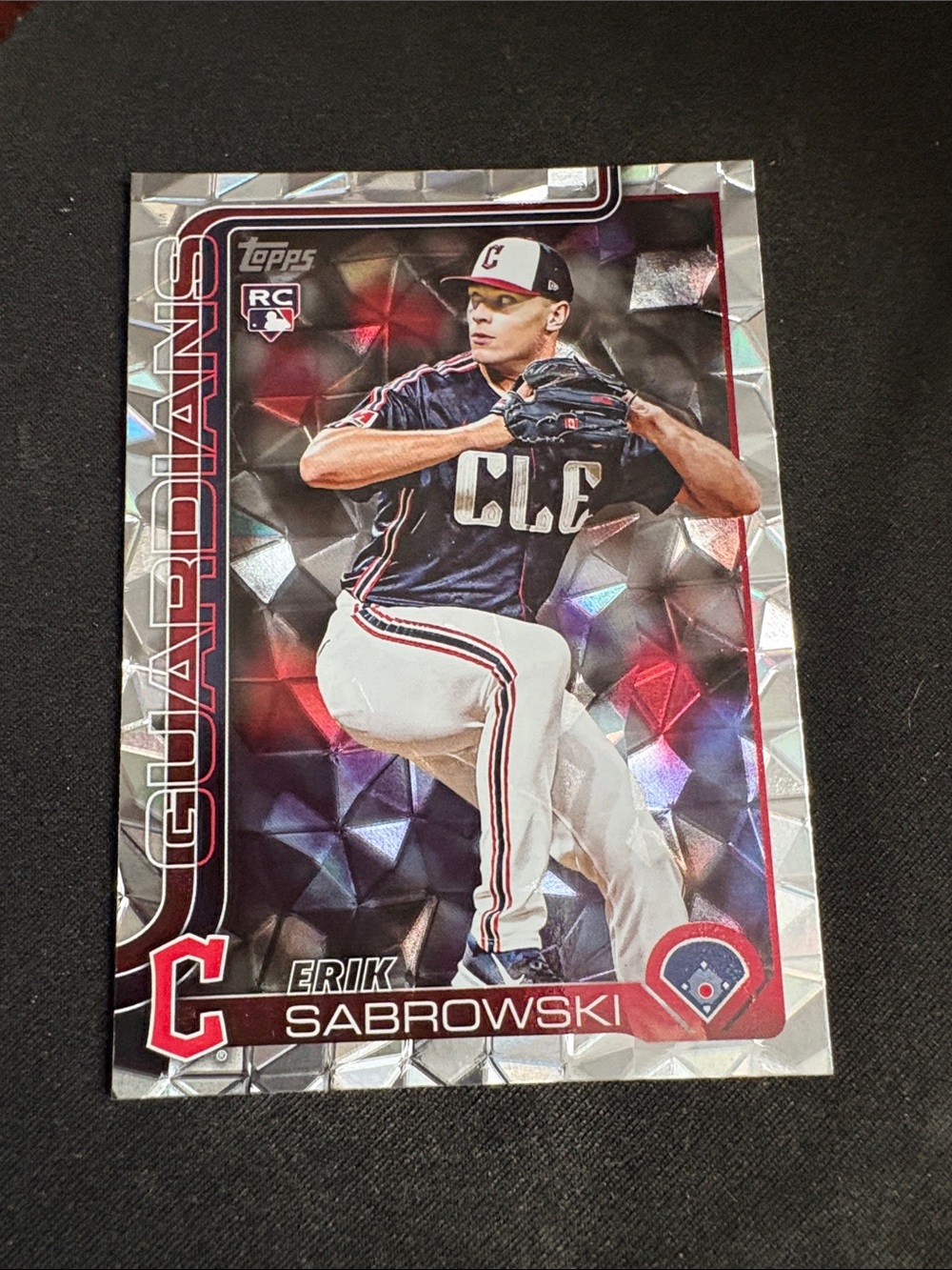 Topps Erik Sabrowski RCCleveland Guardians Ice refractor